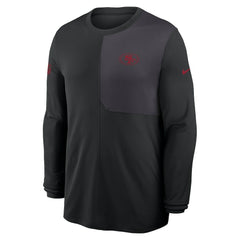 San Francisco 49ers Sideline Coach UV Dri-FIT Long Sleeve Shirt - Black