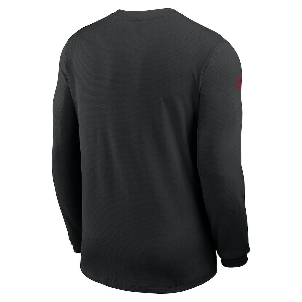 San Francisco 49ers Sideline Coach UV Dri-FIT Long Sleeve Shirt - Black