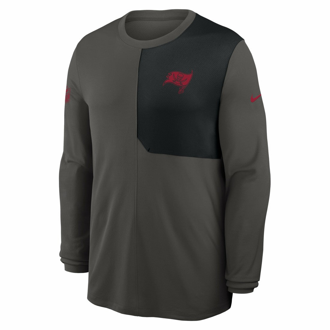 Tampa Bay Buccaneers Sideline Coach UV Dri-FIT Long Sleeve Shirt - Pewter