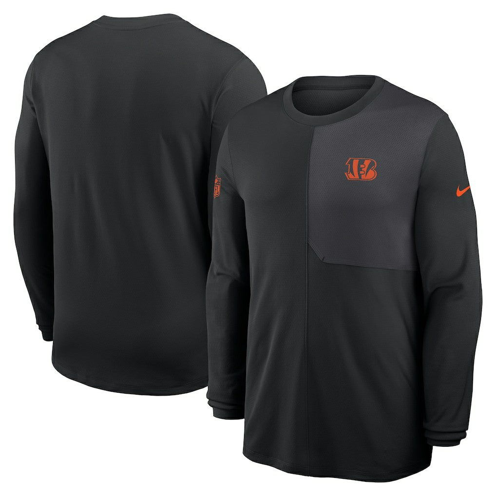 Cincinnati Bengals Sideline Coach UV Dri-FIT Long Sleeve Shirt - Black