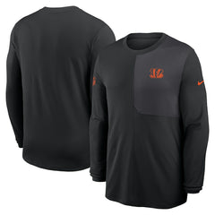 Cincinnati Bengals Sideline Coach UV Dri-FIT Long Sleeve Shirt - Black