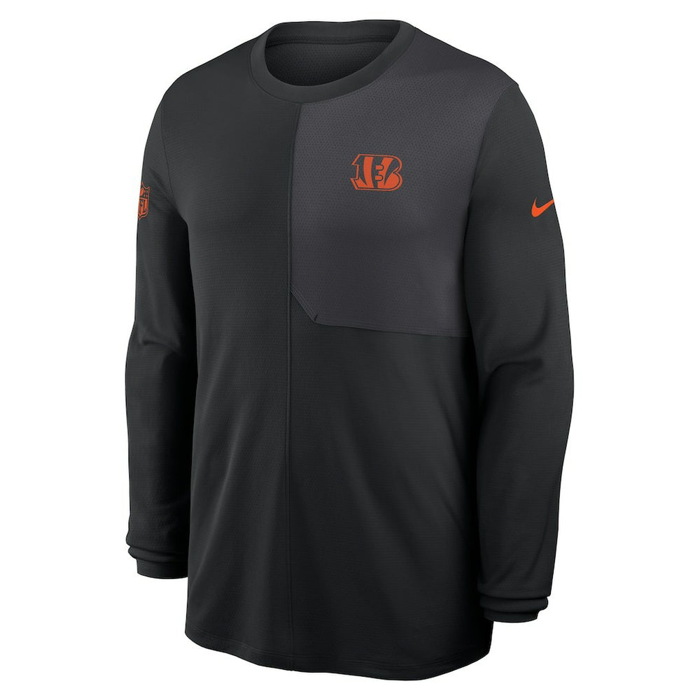 Cincinnati Bengals Sideline Coach UV Dri-FIT Long Sleeve Shirt - Black