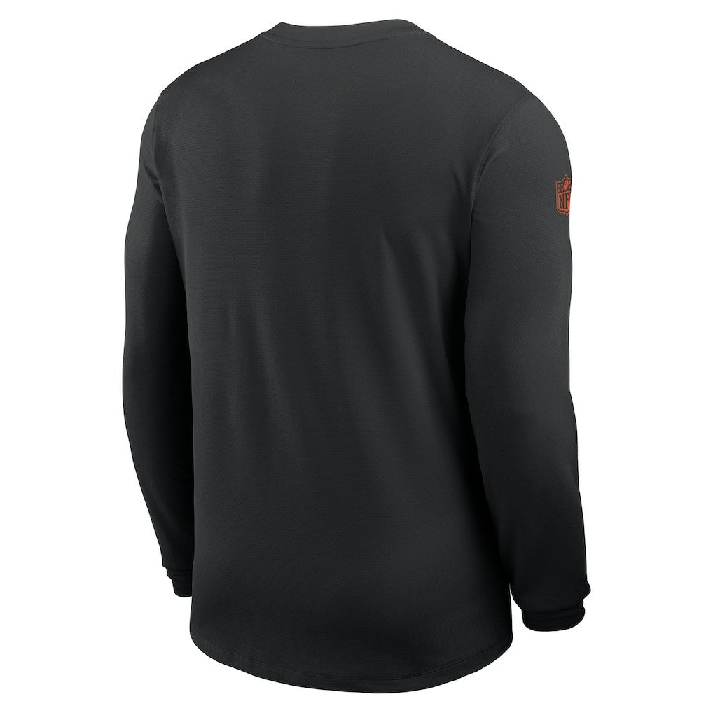 Cincinnati Bengals Sideline Coach UV Dri-FIT Long Sleeve Shirt - Black