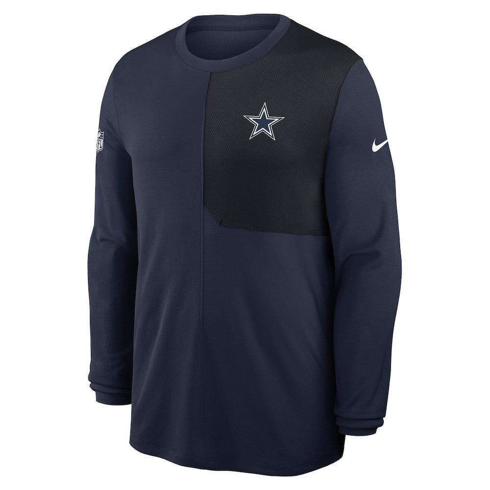 Dallas Cowboys Sideline Coach UV Dri-FIT Long Sleeve Shirt - Navy