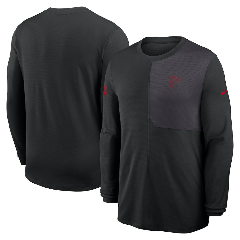 Atlanta Falcons Sideline Coach UV Dri-FIT Long Sleeve Shirt - Black
