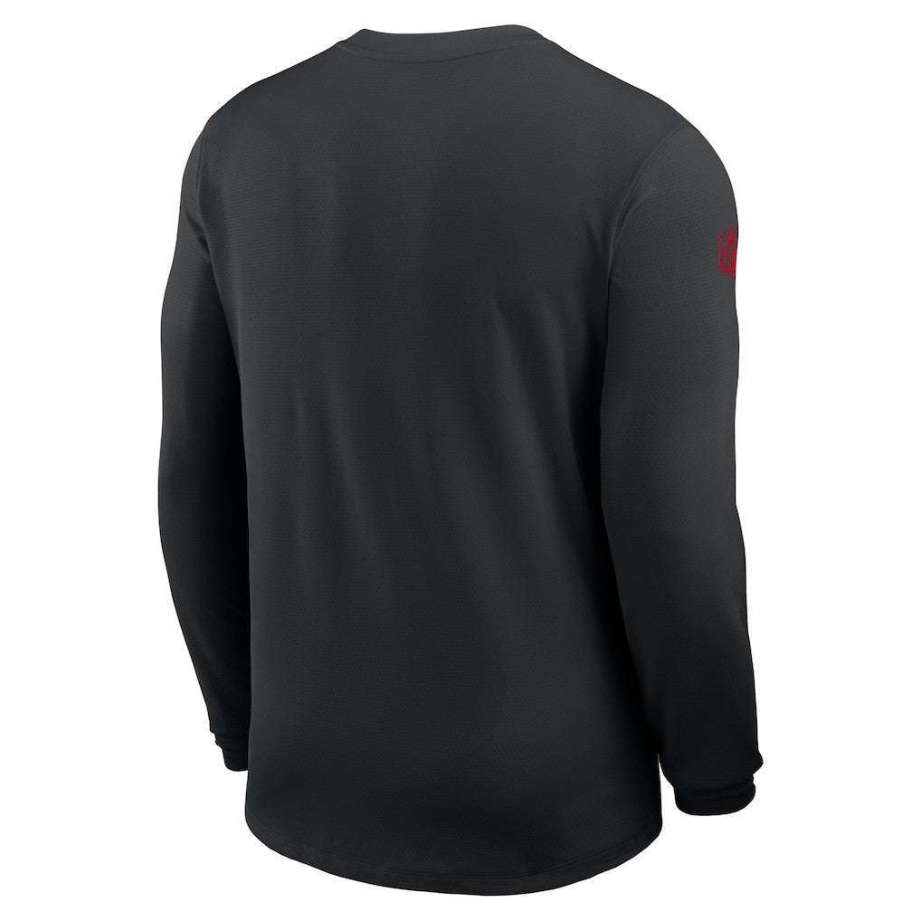 Atlanta Falcons Sideline Coach UV Dri-FIT Long Sleeve Shirt - Black