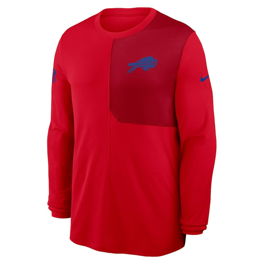 Buffalo Bills Sideline Coach UV Dri-FIT Long Sleeve Shirt - Red