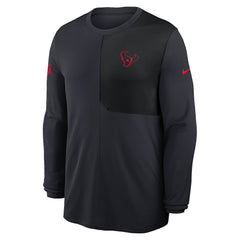 Houston Texans Sideline Coach UV Dri-FIT Long Sleeve Shirt - Navy