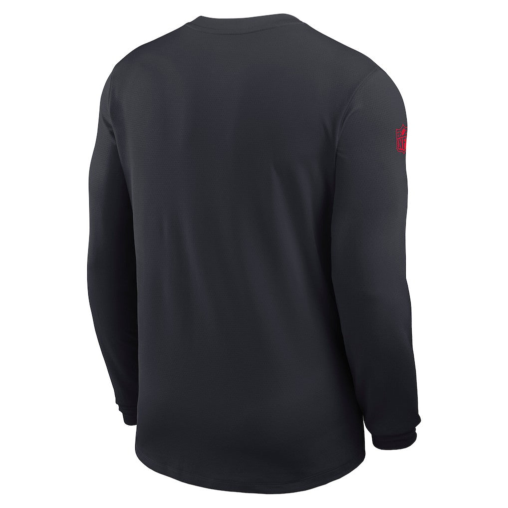 Houston Texans Sideline Coach UV Dri-FIT Long Sleeve Shirt - Navy