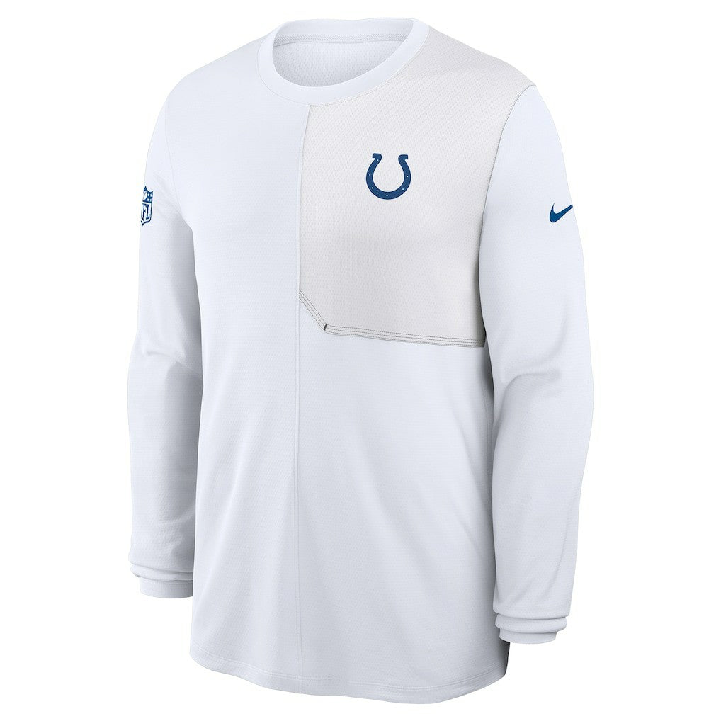 Indianapolis Colts Sideline Coach UV Dri-FIT Long Sleeve Shirt - White