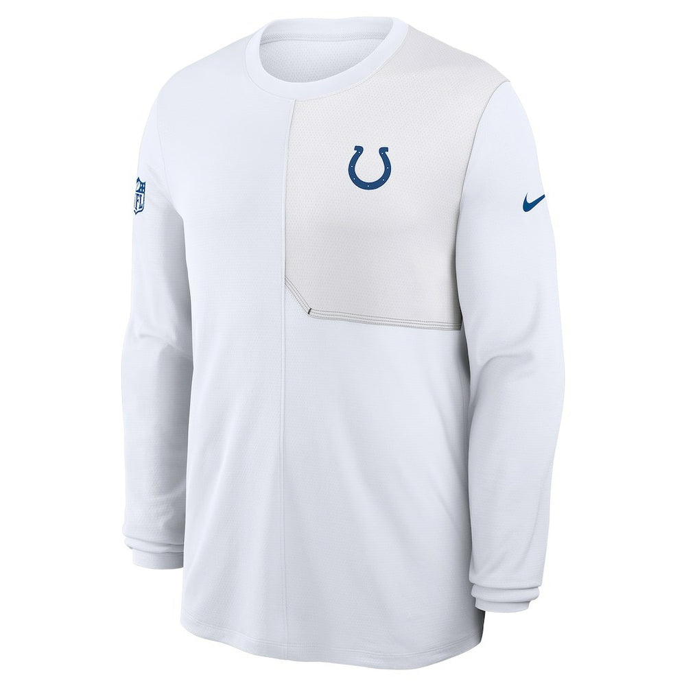 Indianapolis Colts Sideline Coach UV Dri-FIT Long Sleeve Shirt - White