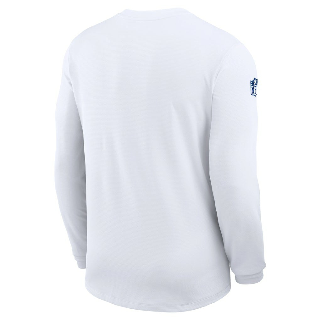 Indianapolis Colts Sideline Coach UV Dri-FIT Long Sleeve Shirt - White
