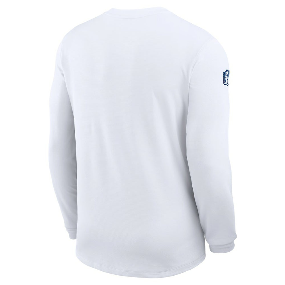 Indianapolis Colts Sideline Coach UV Dri-FIT Long Sleeve Shirt - White