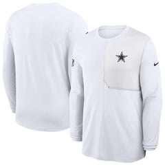 Dallas Cowboys Sideline Coach UV Dri-FIT Long Sleeve Shirt - White