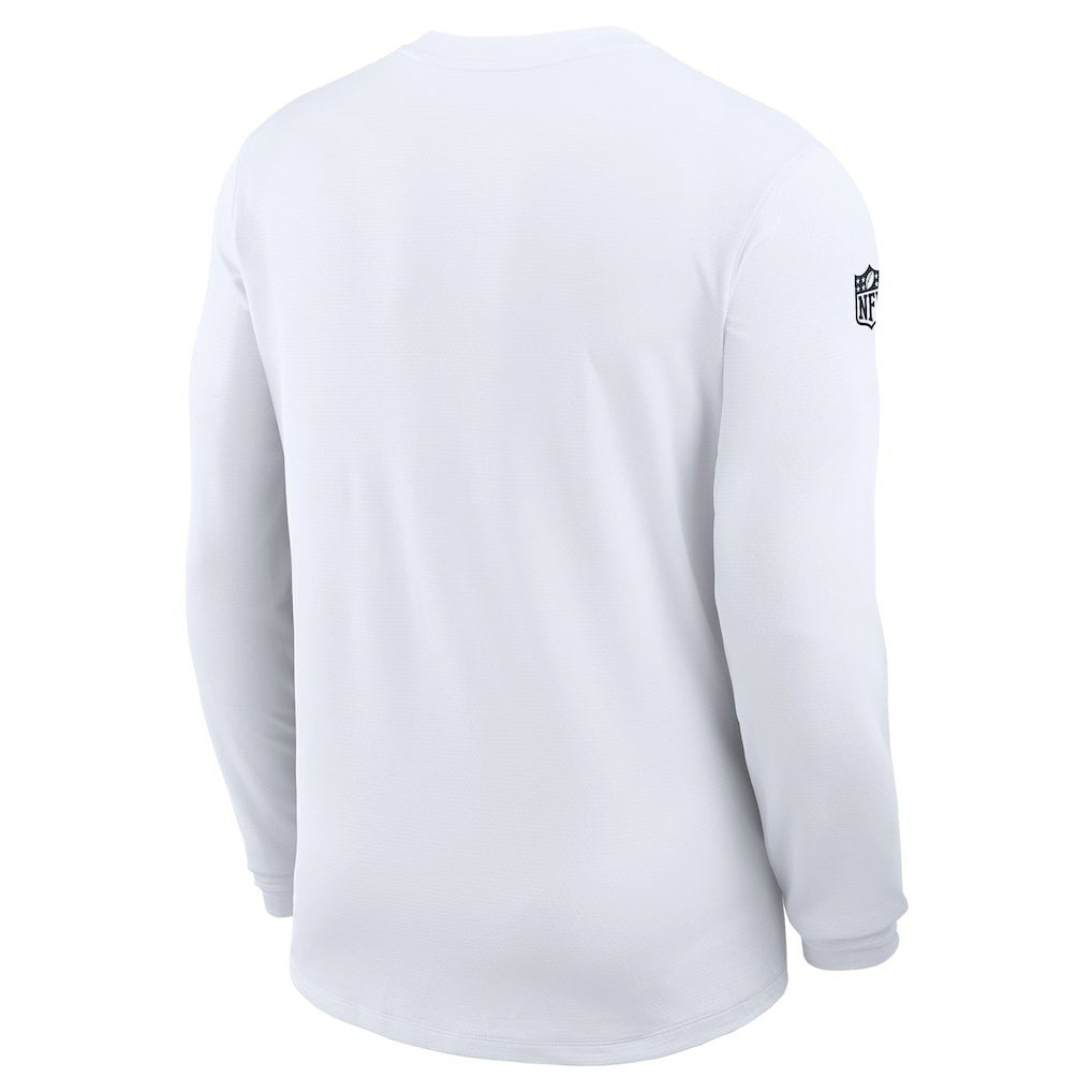 Dallas Cowboys Sideline Coach UV Dri-FIT Long Sleeve Shirt - White
