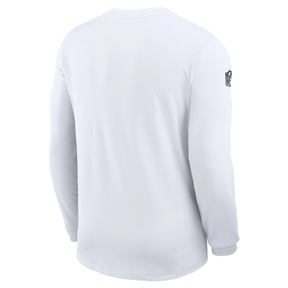 Dallas Cowboys Sideline Coach UV Dri-FIT Long Sleeve Shirt - White