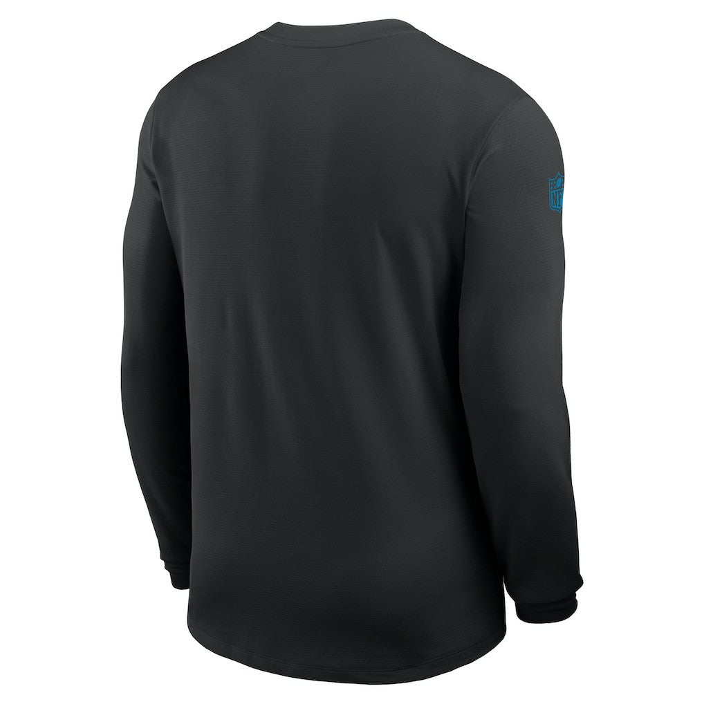 Carolina Panthers Sideline Coach UV Dri-FIT Long Sleeve Shirt - Black