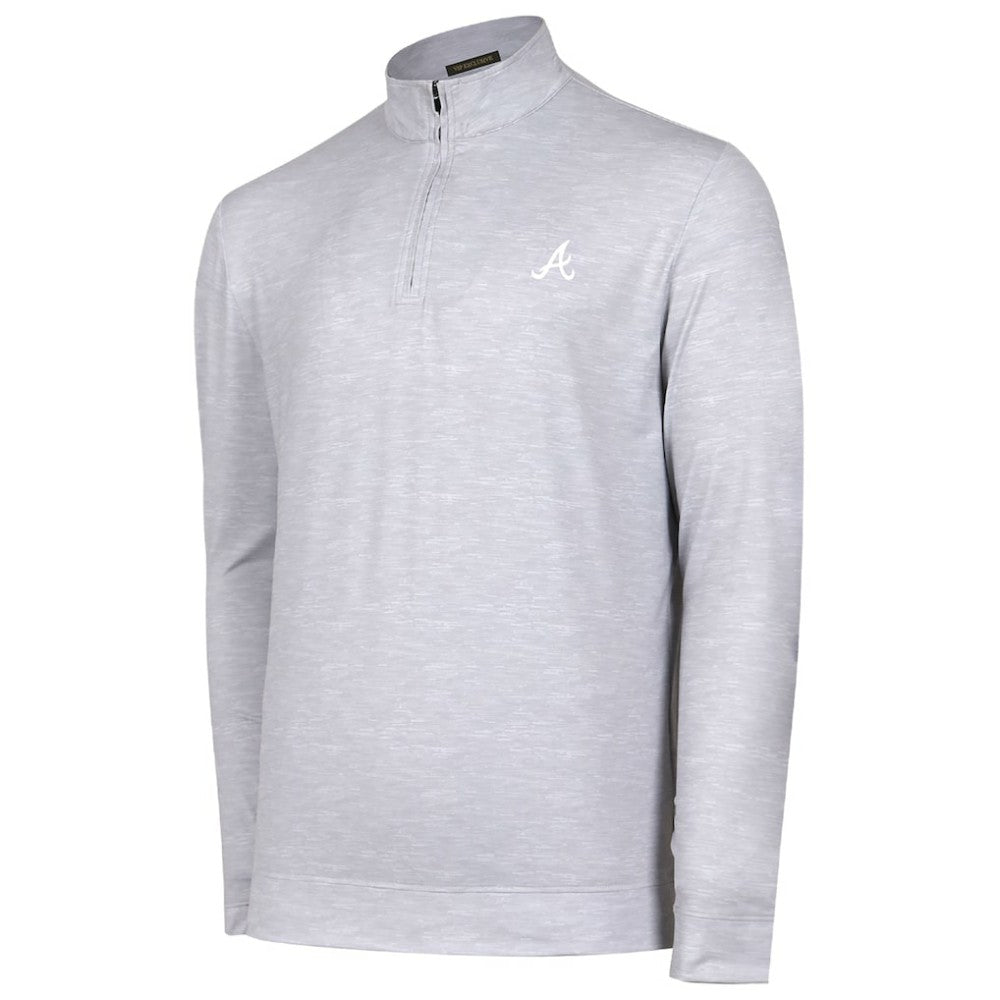 Atlanta Braves Sublime Tri-Blend Quarter-Zip Jacket - Gray Jackets
