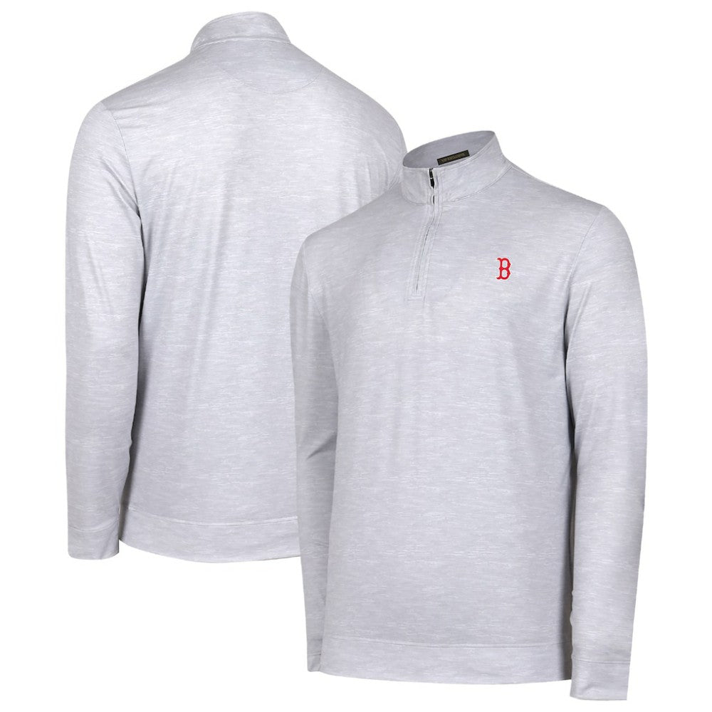 Boston Red Sox Sublime Tri-Blend Quarter-Zip Jacket - Gray Jackets