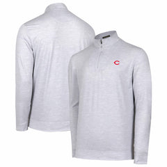 Cincinnati Reds Sublime Tri-Blend Quarter-Zip Jacket - Gray Jackets