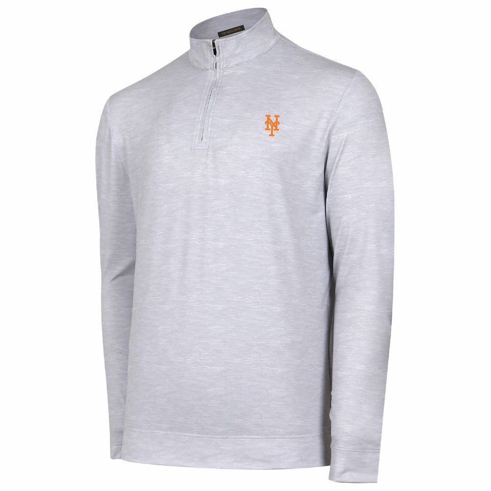 New York Mets Sublime Tri-Blend Quarter-Zip Jacket - Gray Jackets