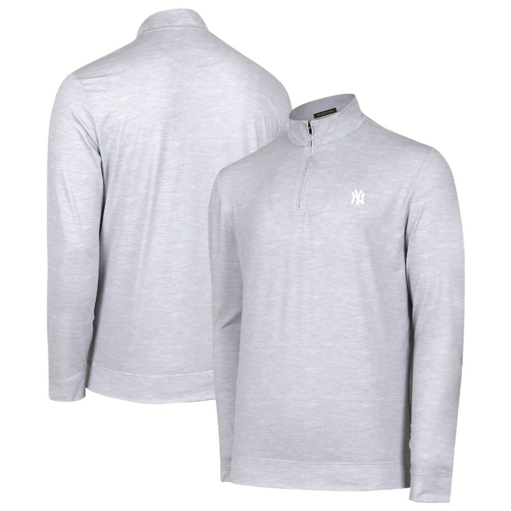 New York Yankees Sublime Tri-Blend Quarter-Zip Jacket - Gray Jackets