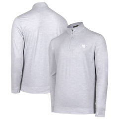 New York Yankees Sublime Tri-Blend Quarter-Zip Jacket - Gray Jackets