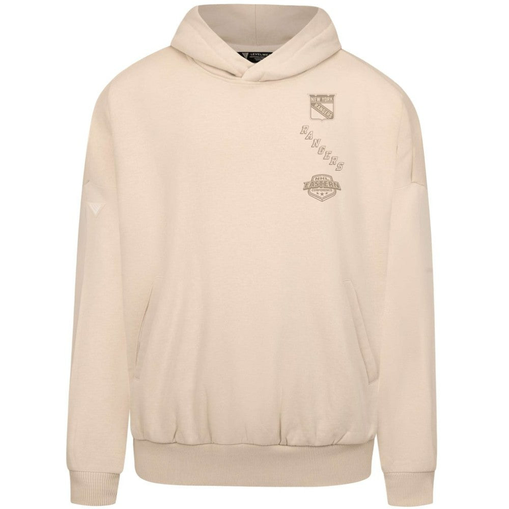 New York Rangers Levelwear Contact Stamp Pullover Hoodie - Cream | US 202116537