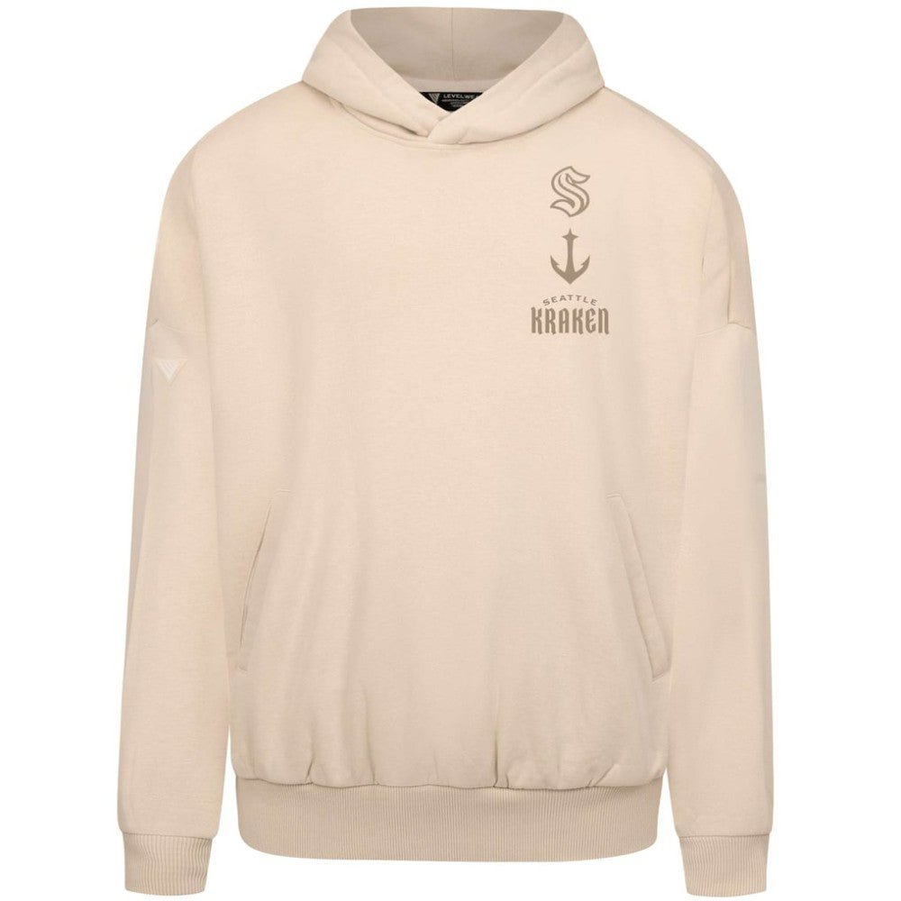 Seattle Kraken Levelwear Contact Stamp Pullover Hoodie - Cream | US 202116539