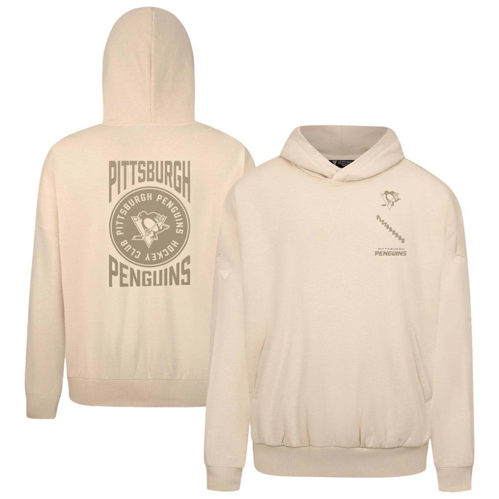 Pittsburgh Penguins Levelwear Contact Stamp Pullover Hoodie - Cream | US 202116541