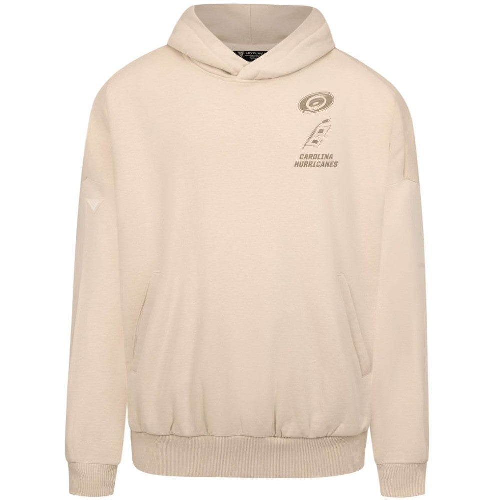 Carolina Hurricanes Levelwear Contact Stamp Pullover Hoodie - Cream | US 202116544