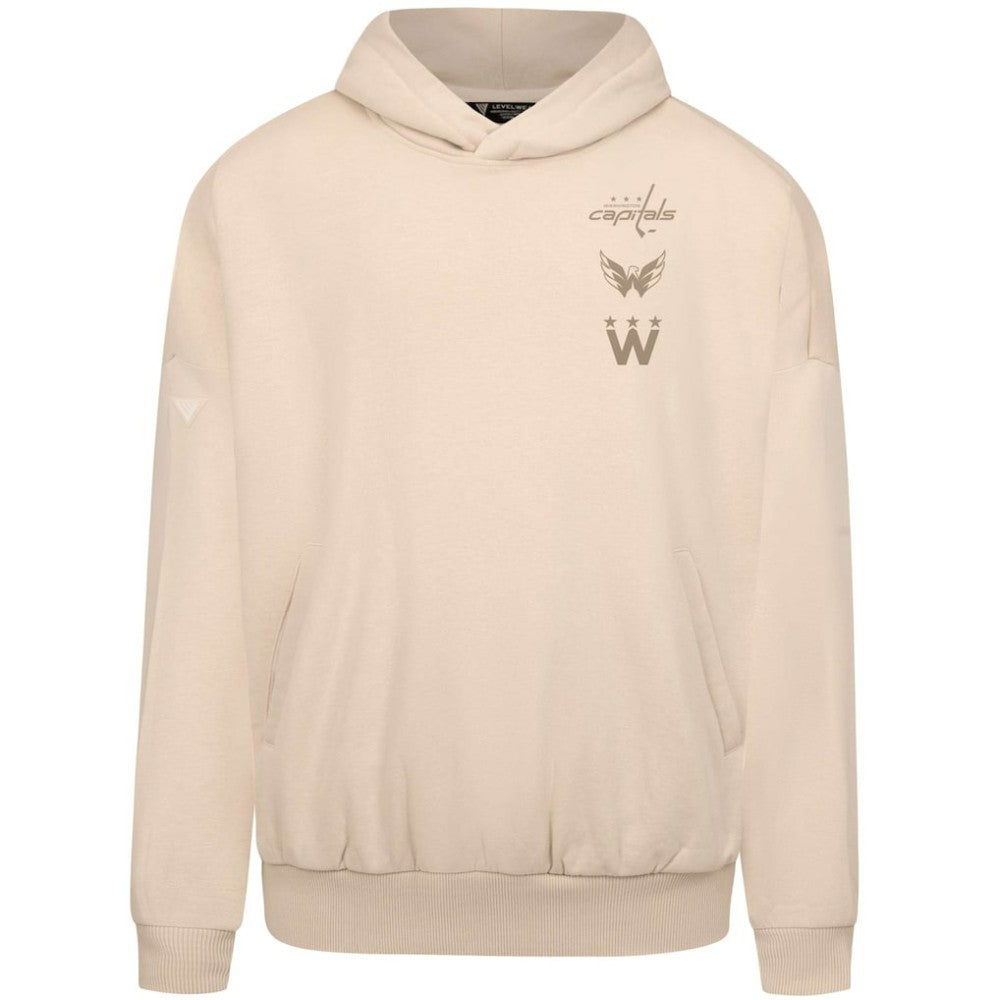 Washington Capitals Levelwear Contact Stamp Pullover Hoodie - Cream | US 202116548