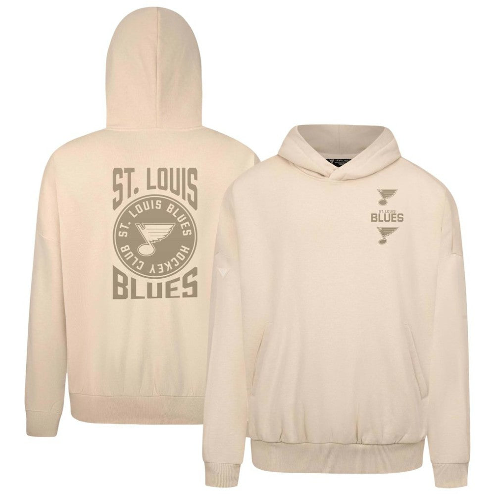 St. Louis Blues Levelwear Contact Stamp Pullover Hoodie - Cream | US 202116554