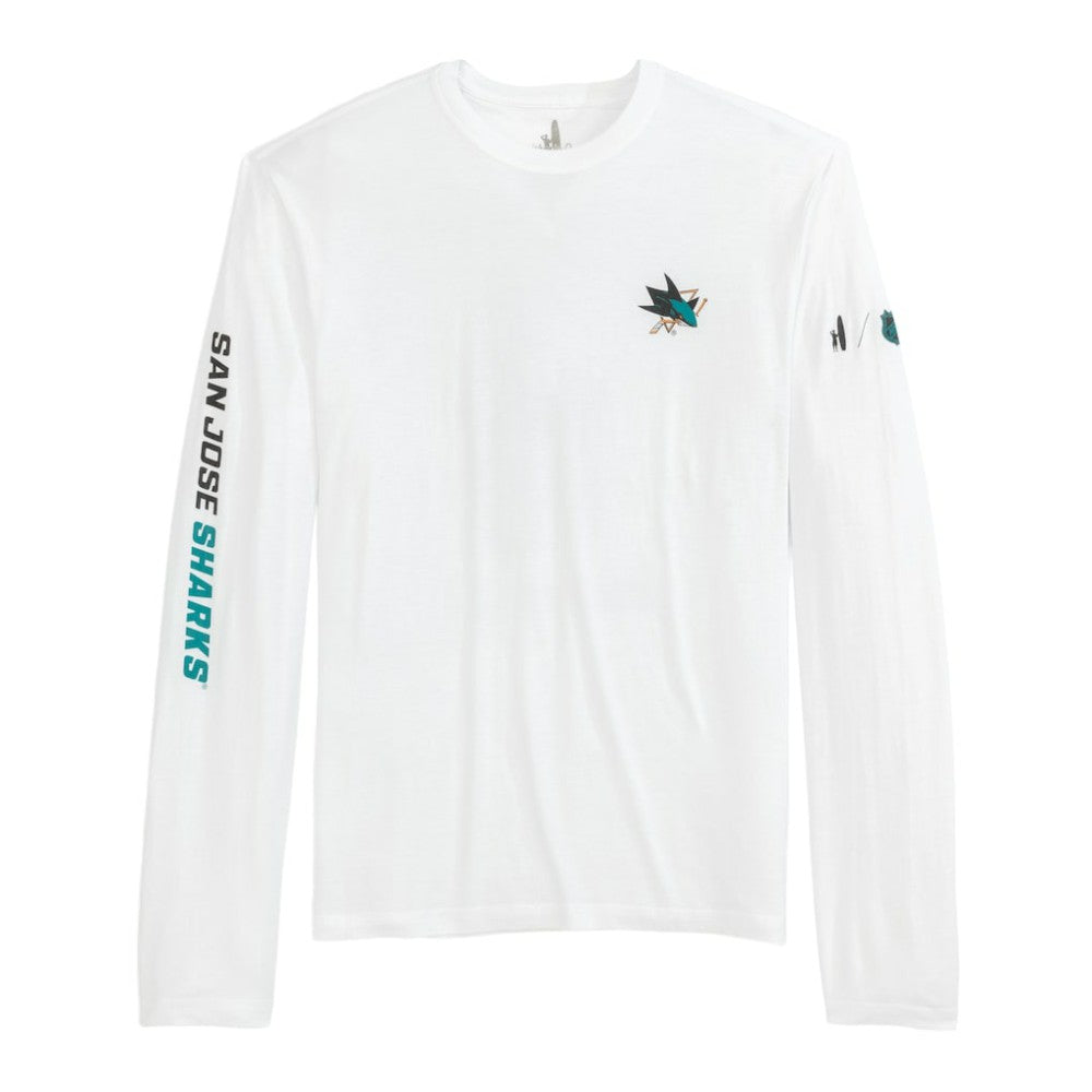 San Jose Sharks johnnie-O Adam Long Sleeve T-Shirt - White | US 202116638