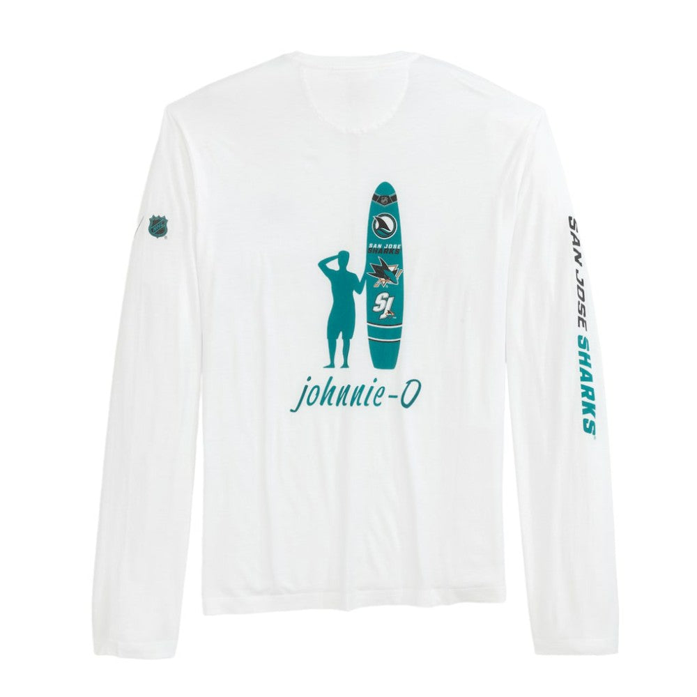 San Jose Sharks johnnie-O Adam Long Sleeve T-Shirt - White | US 202116638