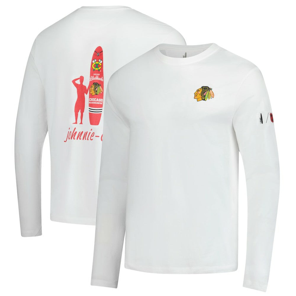 Chicago Blackhawks johnnie-O Adam Long Sleeve T-Shirt - White | US 202116641