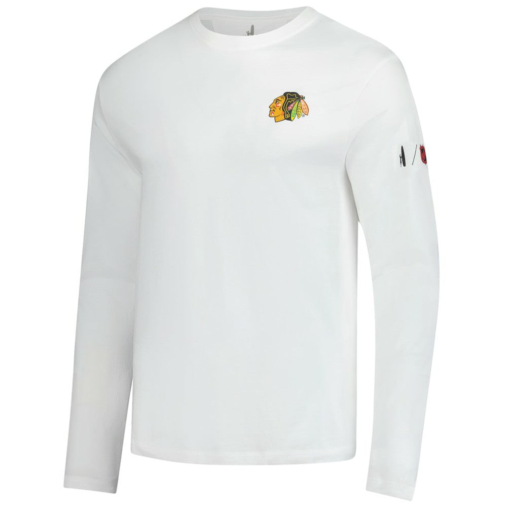 Chicago Blackhawks johnnie-O Adam Long Sleeve T-Shirt - White | US 202116641