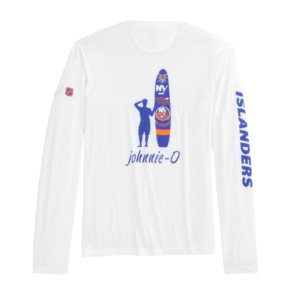 New York Islanders johnnie-O Adam Long Sleeve T-Shirt - White | US 202116654