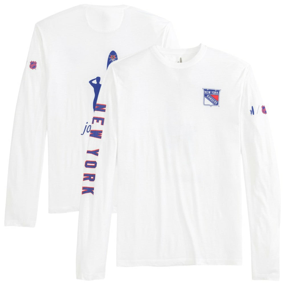 New York Rangers johnnie-O Adam Long Sleeve T-Shirt - White | US 202116659
