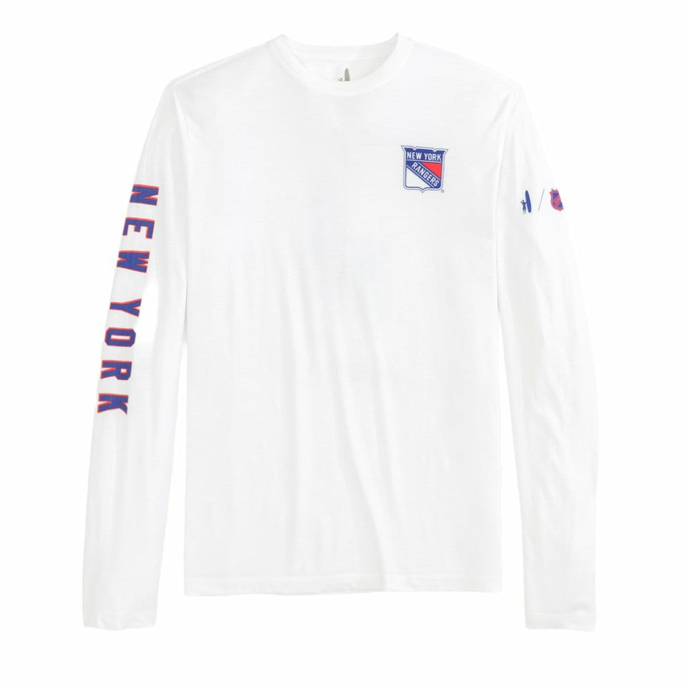 New York Rangers johnnie-O Adam Long Sleeve T-Shirt - White | US 202116659