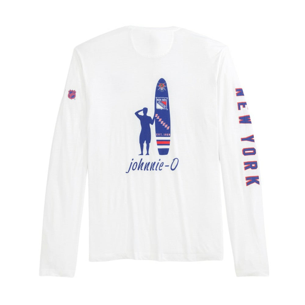 New York Rangers johnnie-O Adam Long Sleeve T-Shirt - White | US 202116659