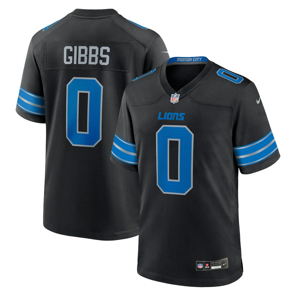 Jahmyr Gibbs Detroit Lions 2nd Alternate Game Player Jersey - Black Jerseys