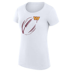 Washington Commanders G-III 4Her by Carl Banks Women's Super-Slim Fit Lightweight Subtle Football T-Shirt - White T-shirts