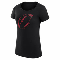 Tampa Bay Buccaneers G-III 4Her by Carl Banks Women's Super-Slim Fit Lightweight Subtle Football T-Shirt - Black T-shirts
