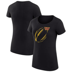 Washington Commanders G-III 4Her by Carl Banks Women's Super-Slim Fit Lightweight Subtle Football T-Shirt - Black T-shirts