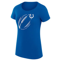 Indianapolis Colts G-III 4Her by Carl Banks Women's Super-Slim Fit Lightweight Subtle Football T-Shirt - Royal T-shirts
