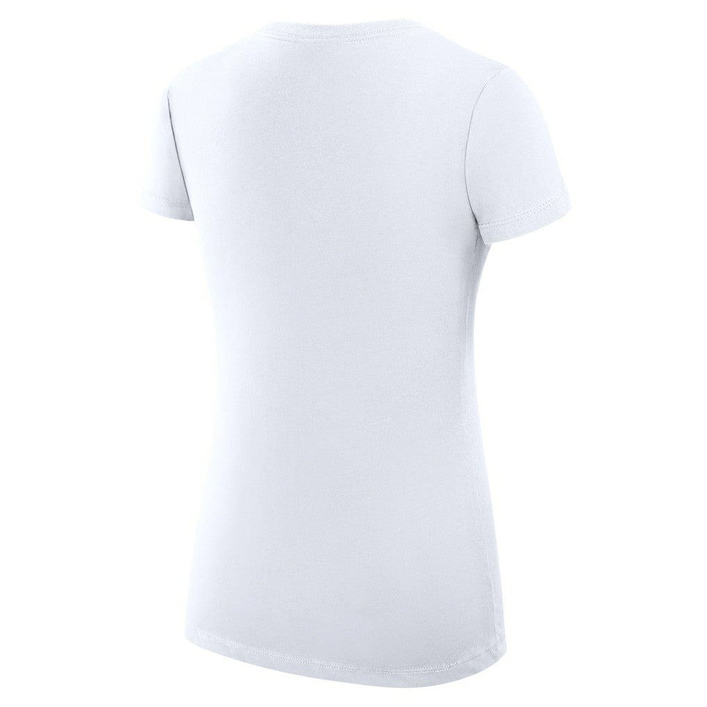 Baltimore Ravens G-III 4Her by Carl Banks Women's Super-Slim Fit Lightweight Subtle Football V-Neck T-Shirt - White T-shirts