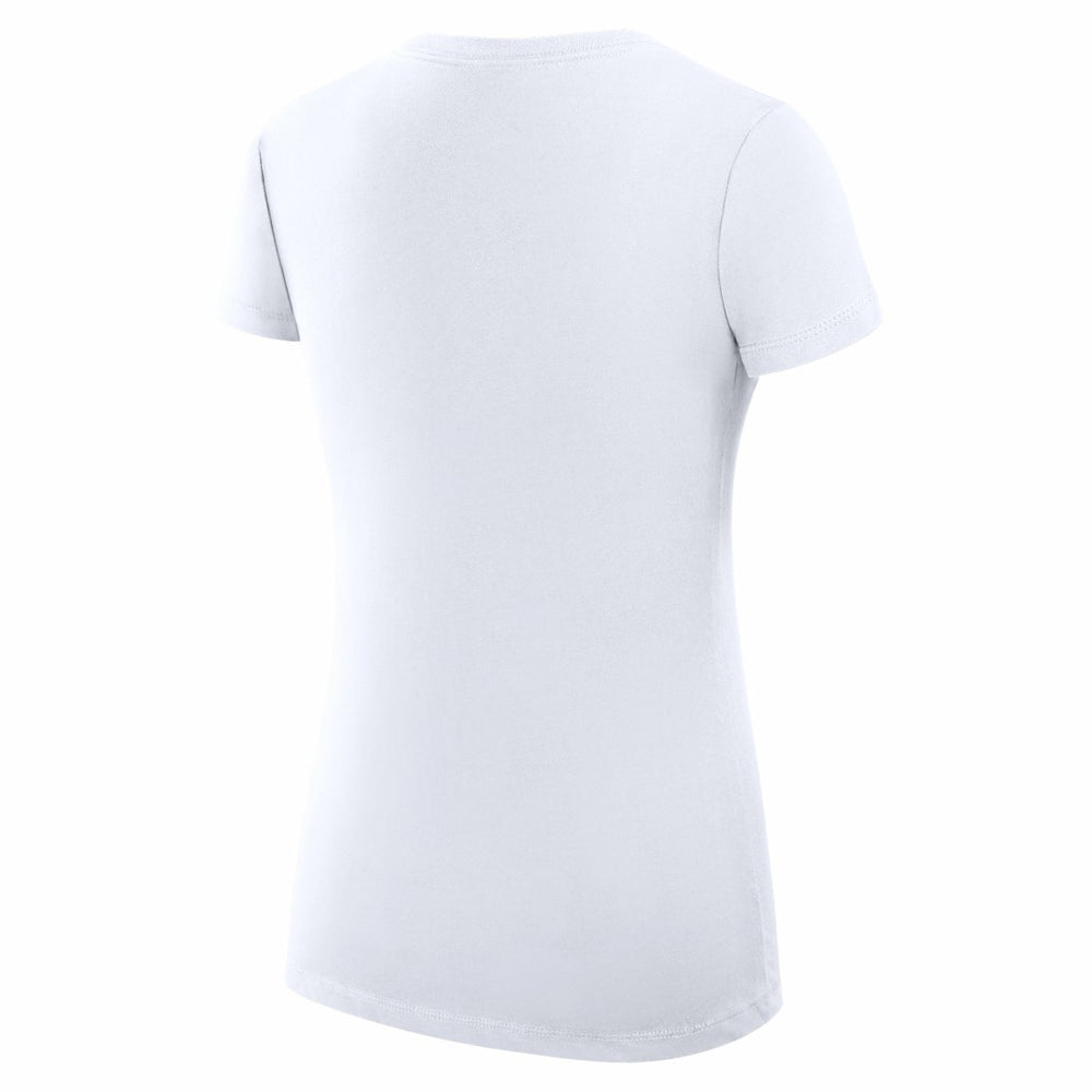 Detroit Lions G-III 4Her by Carl Banks Women's Super-Slim Fit Lightweight Subtle Football V-Neck T-Shirt - White T-shirts