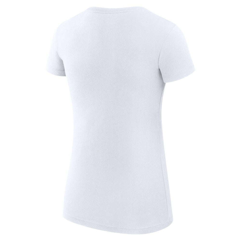 Carolina Panthers G-III 4Her by Carl Banks Women's Super-Slim Fit Lightweight Collage Team T-Shirt - White T-shirts