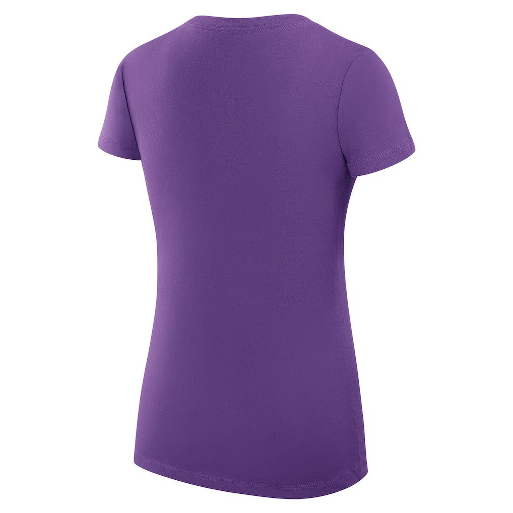 Minnesota Vikings G-III 4Her by Carl Banks Women's Super-Slim Fit Lightweight Collage Team V-Neck T-Shirt - Purple T-shirts